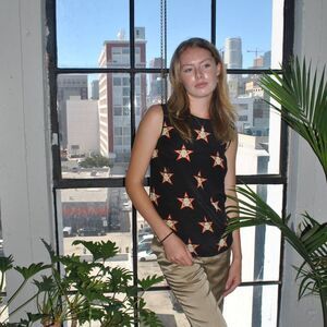 Caterina Gatta 100% Silk Star Faces Sleeveless Top- 42 (US 6)